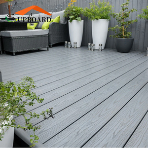 Plancher extérieur en WPC durable avec texture de grain de <span class=keywords><strong>bois</strong></span>, antidérapant, imperméable, pour jardin, patio, balcon - Product Image 2