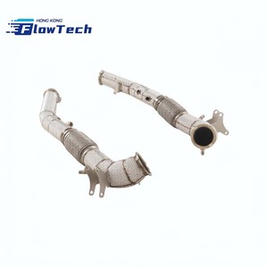 ท่อลงตรงสแตนเลส T304 + ชุดท่อหน้าพร้อมแผ่นกันความร้อนสำหรับมาเซราติ MC20 3.0T V6 - Product Image 2