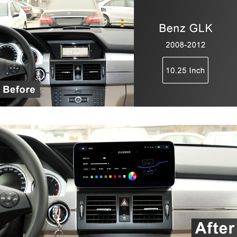 Android 11.0 Car Radio For Benz 2008-2012 GLK NTG4.0 10.25&12.3 Inch Screen 2din Stereo RDS DSP GPS Navigation Multimedia Player
