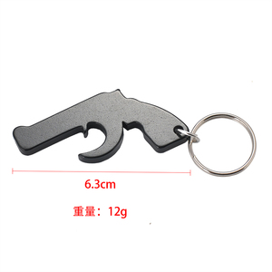 Khóa móc chìa khóa hình súng ngắn bằng kim loại tùy chỉnh bán buôn, mở chai bia, quà tặng hình súng - Product Image 3