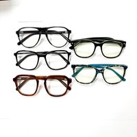 Nouvelles Lunettes de Luxe Tendance en Acétate Massif Effet Œil de Chat Unisexe Adulte Monture Complète Polie à la Main Confortables pour Usage Quotidien Protection Oculaire