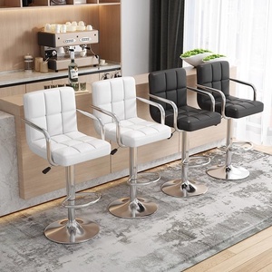 Chaise de bar ergonomique pour îlot de cuisine, tabourets modernes pour comptoir de petit-déjeuner, chaise haute pivotante et réglable pour café - Product Image 4