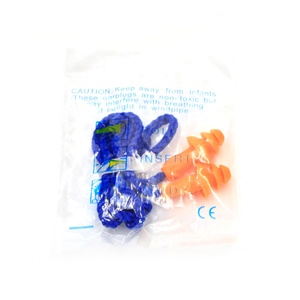 Bouchons d'oreilles réutilisables en TPE/silicone avec réduction de bruit NRR 25dB, protection auditive filaire pour la conservation de l'audition industrielle - Product Image 1