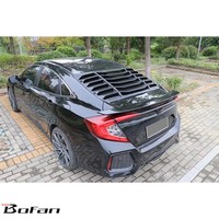 Persienne de fenêtre arrière de pare-chocs de voiture en acier inoxydable de Style moderne pour HONDA CIVIC Sedan 2016-2022