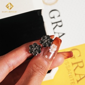 Wholesale Price Popular Best Selling Hip Hop <b>Earring</b> 925 Silver Iced Out Jewelry VVS Moissanite <b>Black</b> Diamond Men <b>Stud</b> <b>Earrings</b> - Product Image 6