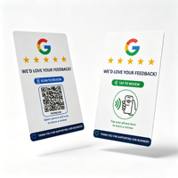 Google Review Tap-Karte NFC PVC CR80 Tragbare Kundenfeedback-Karte mit QR-Code für Restaurant, Einzelhandel, Hotel, Service und Unternehmen