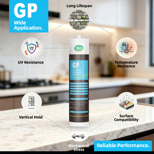 Yaqi nhà máy bán hàng trực tiếp Chất lượng cao độ đàn hồi cao Silicone cấu trúc dính GP Sealant cho xây dựng sử dụng - Product Image 2