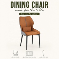 Chaise de salle à manger rembourrée avec cadre en métal bicolore personnalisé pour la maison et l'hôtel