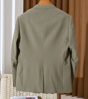 Blazer homme business-casual à simple boutonnage, style italien, anti-plis, en tissu respirant de haute qualité pour le bureau.