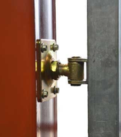 Charnière de portail robuste réglable à fixation murale avec plaque de base en acier galvanisé pour portail battant