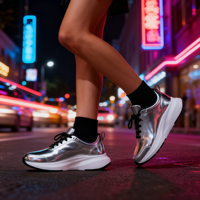 Chaussures de course pour hommes en cuir à logo personnalisé OEM/ODM 2025, baskets basses pour hommes, design de marque personnalisé, chaussures avec logo exclusif