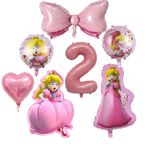 Jeu de <span class=keywords><strong>dessin</strong></span> <span class=keywords><strong>animé</strong></span> <span class=keywords><strong>Mario</strong></span> Peach Princess Birthday Party Decoration Aluminum <span class=keywords><strong>Film</strong></span> Balloon Set - Product Image 6