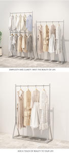 Expositor de <span class=keywords><strong>Ropa</strong></span> de Dos Niveles de Acero Inoxidable Estilo Art Deco, Fácil de Montar, para Tiendas Infantiles - Product Image 6