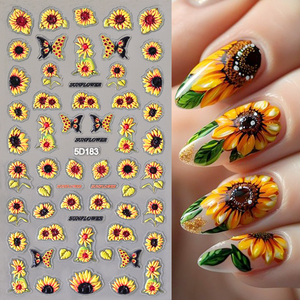 Pegatinas 5D <span class=keywords><strong>de</strong></span> Plástico para <span class=keywords><strong>Uñas</strong></span> con Diseño <span class=keywords><strong>de</strong></span> <span class=keywords><strong>Girasol</strong></span> y Mariposa, Autoadhesivas, con Relieve <span class=keywords><strong>de</strong></span> Margarita, No Tóxicas, Libres <span class=keywords><strong>de</strong></span> BPA, para Manicura Femenina - Product Image 5