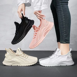 Zapatillas Deportivas de Malla Blanca con Cordones, Transpirables, Punta Redonda, para Hombre y Mujer, Todas las Temporadas, Ligeras, con Entresuela de EVA - Product Image 4