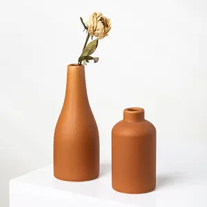 Jarrón moderno minimalista YUANWANG, jarrones de brotes de lujo a granel, jarrones de cerámica para decoración del hogar
