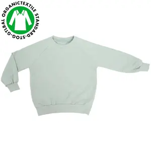 Effen Private Label 100% Biologisch Katoen Sweatshirt Kinderen Kids Organic Jumpers
