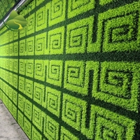 Panel Dinding Lumut 3D Premium, Dinding Hijau Buatan, Taman Vertikal, Rumput Palsu untuk Vila Mewah, Restoran, Latar Belakang Foto, Mawar