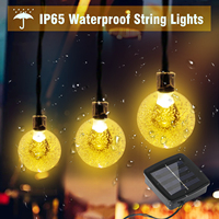 Guirlandes lumineuses solaires OVO-056 à bulles, 2 modes, étanches IP65, pour extérieur, jardin, fête, mariage, allée, décoration de cour