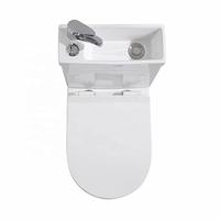 WC en céramique MWD 2-en-1 à économie d'eau avec lavabo intégré – Ensemble WC pour projets de salle de bain