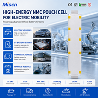 Sel Baterai Pouch Misen 3.73V 119Ah NMC 444.5Wh, Sel Lithium Ion Densitas Energi Tinggi untuk Paket Baterai Kendaraan Listrik