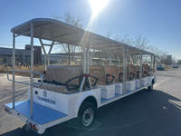 Navette électrique à toit ouvert homologuée pour la route, certifiée CE, 23 places, 72V 11KW 200AH, autonomie de 100 km, pour stations balnéaires, campus et usines