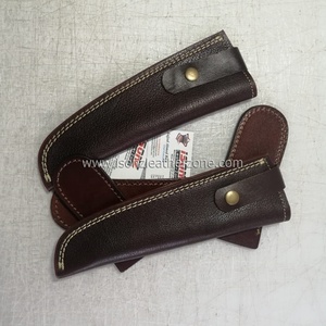 Gaine de couteau de chef en cuir personnalisé ISONZ avec boîtier en acier à doublure en daim étanche pour le support OEM de protection de lame - Product Image 2
