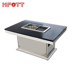 מפעל foshan להתאמה אישית סגנון מסעדה קוריאני חשמלי סיר חם שולחן גריל עיצוב מתכת ללא עישון - Product Image 1