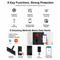 Kunci Pintu Pintar Tanpa Kunci Jaringan WiFi Vertexis, Sidik Jari, Aluminium Alloy, Pintu Kayu/Baja, Model TT Lock A7, Kontrol Aplikasi, Data Cloud