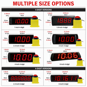 Portable 4 pouces 6 chiffres numérique modifiable 10 secondes défi minuterie de jeu avec bouton poussoir Start Stop pour centres commerciaux - Product Image 5