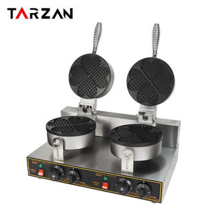 Machine à collation commerciale Fast Food Double tête oeuf crêpe faisant la machine bulle gaufrier crêperie - Product Image 4