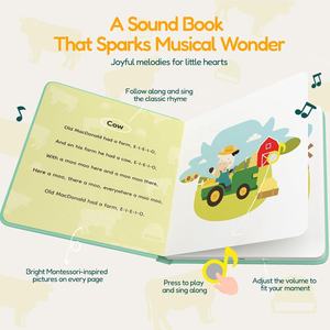 Libro Musical <span class=keywords><strong>de</strong></span> Cartón con Sonidos <span class=keywords><strong>de</strong></span> la Granja <span class=keywords><strong>de</strong></span> Macdonald, Libro Infantil Recargable con <span class=keywords><strong>6</strong></span> Canciones <span class=keywords><strong>de</strong></span> la Granja - Product Image 2