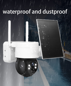 Bán hàng nóng 2MP Wifi năng lượng mặt trời Powered CCTV <span class=keywords><strong>Camera</strong></span> Trắng ống kính kép với không thấm nước mạng không dây CMOS cảm biến ai công nghệ - Product Image 4