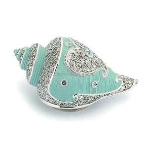 งานประติมากรรมออกแบบเอง วาดด้วยมือ - กล่องดนตรีรูปเปลือกหอย ดีไซน์ศิลปะตกแต่ง ของขวัญ ซีรีส์มหาสมุทร - Product Image 1