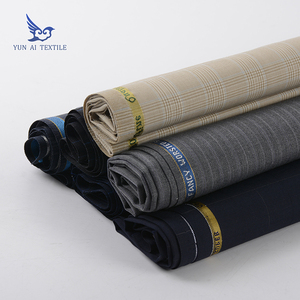 Sợi Nhuộm Sọc Len Polyester Pha Trộn Vải Ưa Thích Cho Mens Phù Hợp Với Áo Khoác - Product Image 2