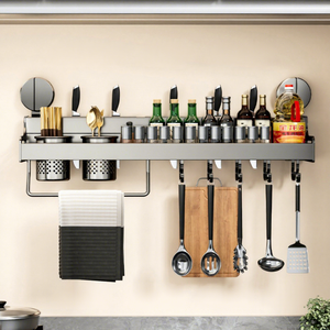 Étagère de <span class=keywords><strong>rangement</strong></span> de <span class=keywords><strong>cuisine</strong></span> multifonctionnelle au design moderne, support à épices sans perçage, solution de <span class=keywords><strong>rangement</strong></span> pour couteaux à usage domestique, Chine - Product Image 5