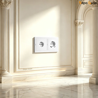 Prise murale européenne givrée blanche 10A, panneau combiné DIY, prise TV, ordinateur, téléphone, données, interrupteur électrique moderne pour la maison