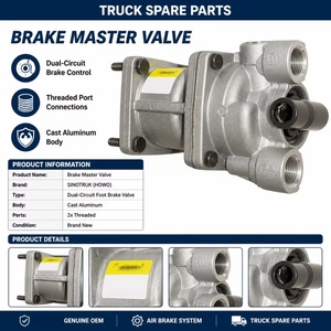 Nouvelle valve de frein à pied à double circuit 4800030040 4613151560 4613072000 pour DAF OTOKAR SOLARIS RENAULT RVI MERCEDES - Product Image 3
