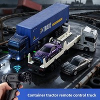 Mini camion RC 1:64 avec semi-remorque et conteneur, voiture de drift télécommandée par APP, modèle électrique de qualité hobby, jouet pour garçons, nouveau produit 2026