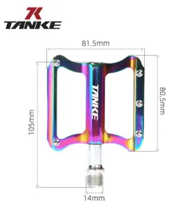 TANKE CNC 가공 베어링 초경량 자전거 페달 알루미늄 합금 밀봉 베어링 클리트 MTB 플랫 페달 BMX 도로 자전거 페달