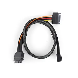 U.2 SAS 68P SFF8639 MINI SAS HD 4I SFF 8643 SATA 15P/M POWER Data Cable