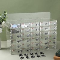 Armoire de rangement de téléphone en acrylique transparent personnalisée à 30 emplacements boîte de rangement pour téléphone portable avec serrure de porte clé de classe mallette de rangement pour téléphone portable