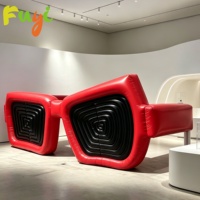 Gafas inflables de promoción de Marca, modelo de gafas inflables impermeables, réplica para eventos de marketing al aire libre