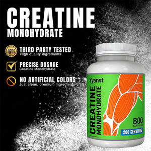 Capsules de créatine monohydratée pure pour adultes en marque privée pour une récupération musculaire plus rapide, force, puissance, aliment santé naturel faible en glucides - Product Image 4