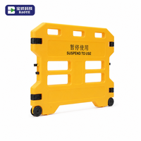 Barrière modulaire portable résistante aux chocs en HDPE Baoye, barrière de sécurité pour chantier de construction, protection de niveau professionnel