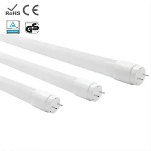 Entrega rápida flexível dimmable led tubo luz Flicker livre 110lm/w 135lm/w PF>0.9 CRI>80 T8 LED Glass Tube