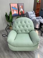 Geeksofa Salon Microfibre Tissu ou Cuir Fauteuil Pivotant Rembourré Moderne Siège Inclinable Canapé avec Support de Téléphone