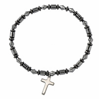 Bracelet tressé fait main pour homme avec perles et pierre magnétique, porte-bonheur, idéal pour le quotidien, vente en gros