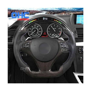 Volante LED para <span class=keywords><strong>Bmw</strong></span> E90 E92 E91 E93 M3 3 Series 2011 335i <span class=keywords><strong>320i</strong></span> Volante de fibra de carbono Motores Ohc - Product Image 1