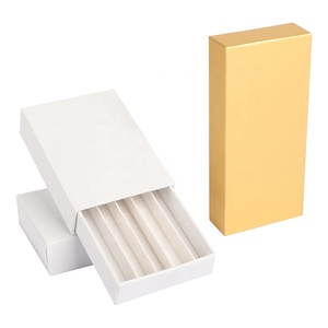UKETA customized king size child proof gold packaging case sliding paper box Child Resistant drawer box with match insert